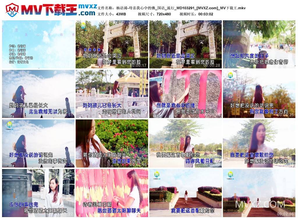 杨语浠-母亲我心中的佛_国语_流行_MD103291